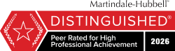 Martindale-Hubbell Distinguished rating badge
